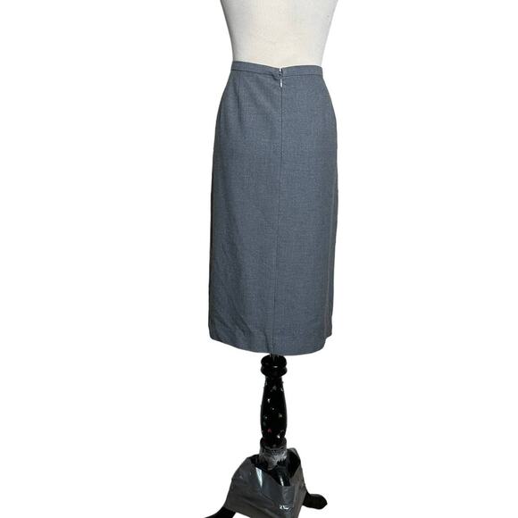 Loft gray knee length A line skirt size 4 - Picture 2 of 9